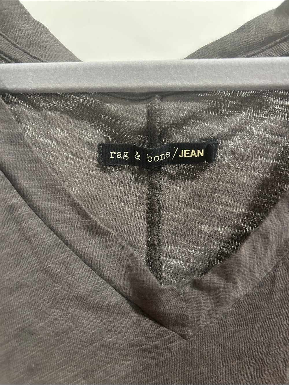 Rag&Bone Women’s Large Gray V-neck Tshirt 100% Cotton - Picture 3 of 5